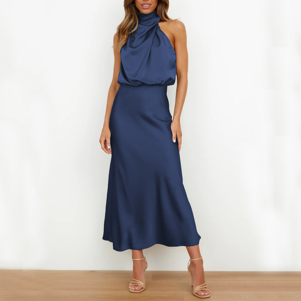 Elegant Sleeveless Party Dress Lady