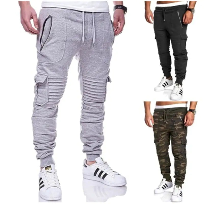 Striped Pleated Casual Sports Pants for Men - StyleByMistique