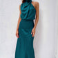 Women's Solid Color High-grade Satin Elegant Dress