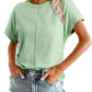 Women Ruched Tank Top Light Green M