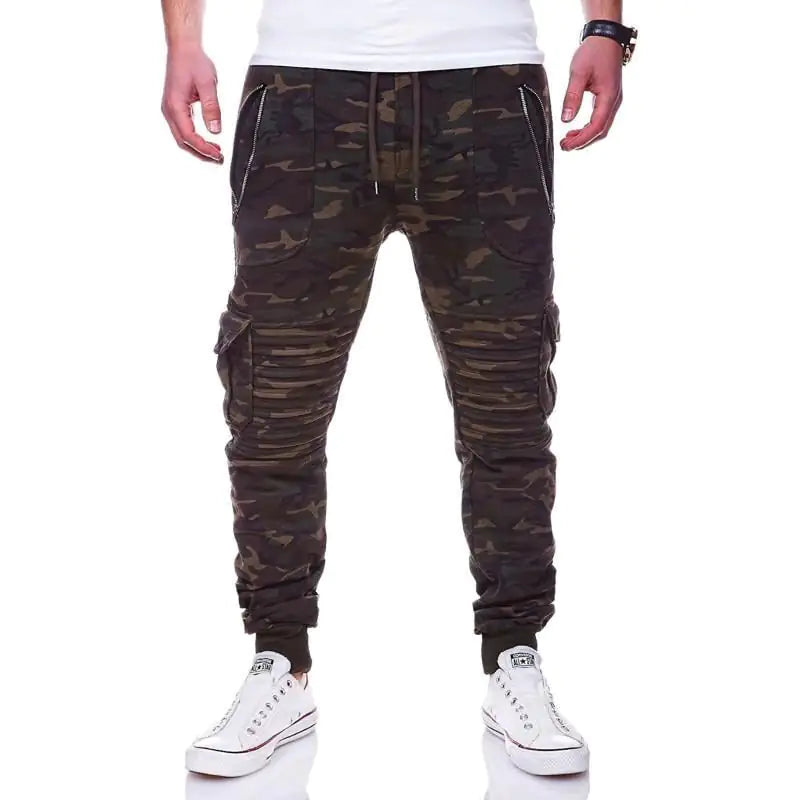 Striped Pleated Casual Sports Pants for Men - StyleByMistique
