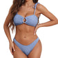 Seamoly Women O Ring Ruched Bikini