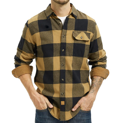 Westbro Mens Long Sleeve Flannel Shirt