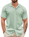 Mens Linen Summer Button Shirt Style