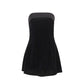 Ins Slim Tube-top Dress Fashion Zipper A-line Short Dresses Party Evening Clothing For Women