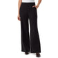 Gloria Vanderbilt Womens Pull On Trouser 4 Pocket Mid Rise Straight Leg Pant Standard Black-Ponte