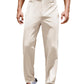 Mens cotton linen beach pants beige