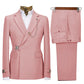 Pink Slim Fit Mens Suit SetPro