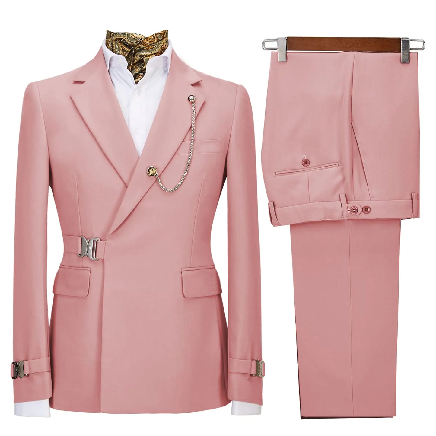 Pink Slim Fit Mens Suit SetPro
